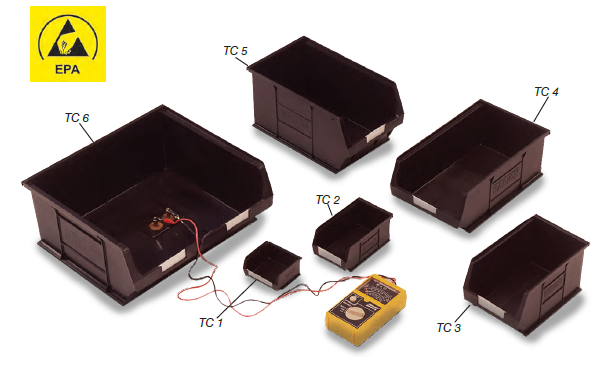 System Box Open Fronted Black Recycled Semi-Open Fronted Boxes - Monarch Shelving